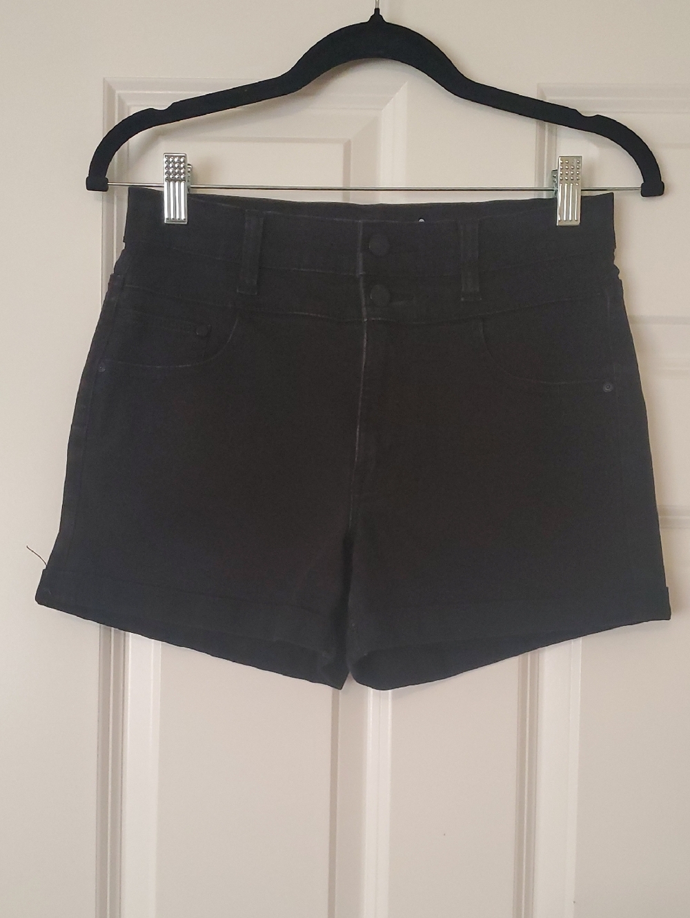 Wallflower High-Rise Black Women's Denim Shorts